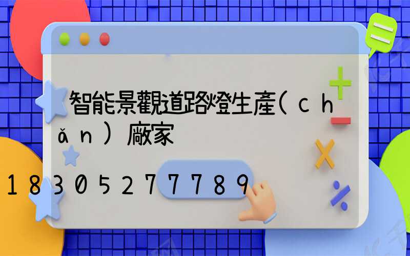 智能景觀道路燈生產(chǎn)廠家