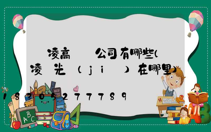 楊凌高桿燈公司有哪些(楊凌燈光節(jié)在哪里)