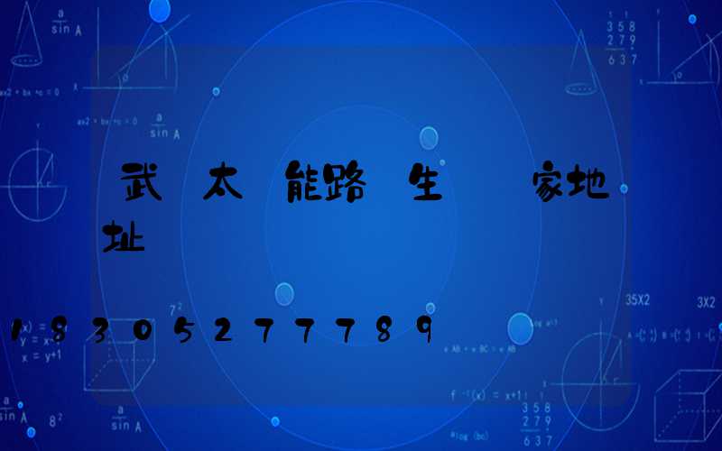武漢太陽能路燈生產廠家地址電話