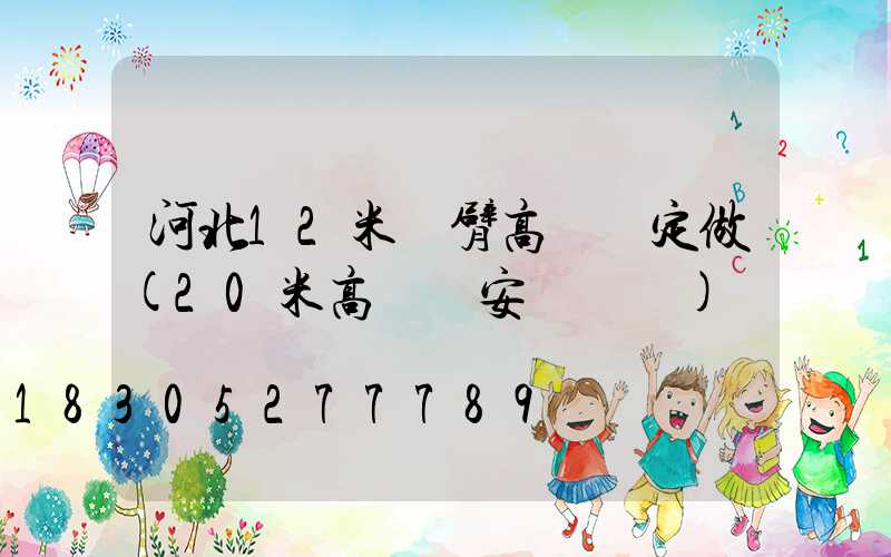 河北12米雙臂高桿燈定做(20米高桿燈安裝視頻)