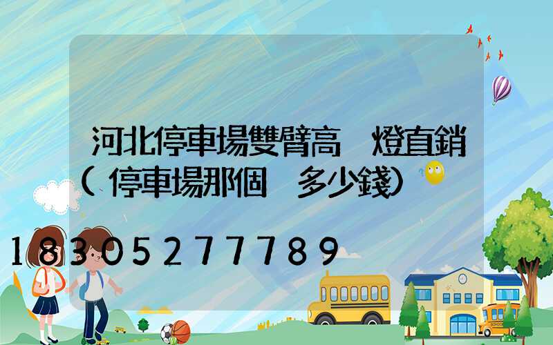 河北停車場雙臂高桿燈直銷(停車場那個桿多少錢)