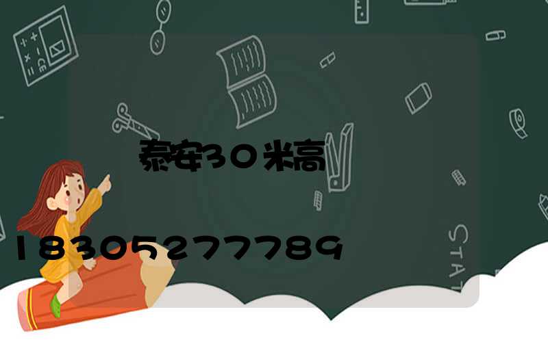 泰安30米高桿燈