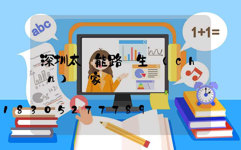 深圳太陽能路燈生產(chǎn)廠家