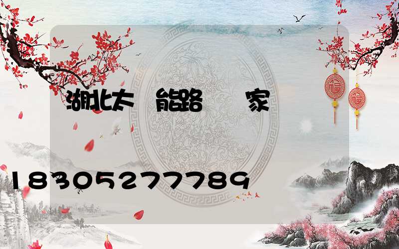 湖北太陽能路燈廠家
