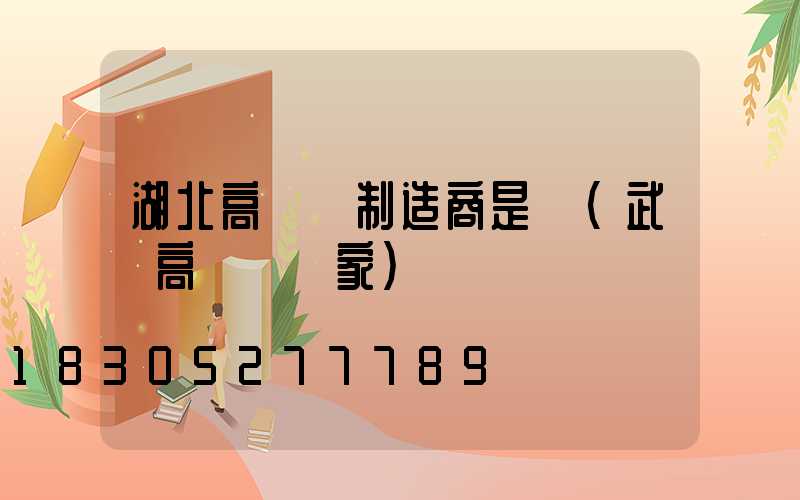 湖北高桿燈制造商是誰(武漢高桿燈廠家)