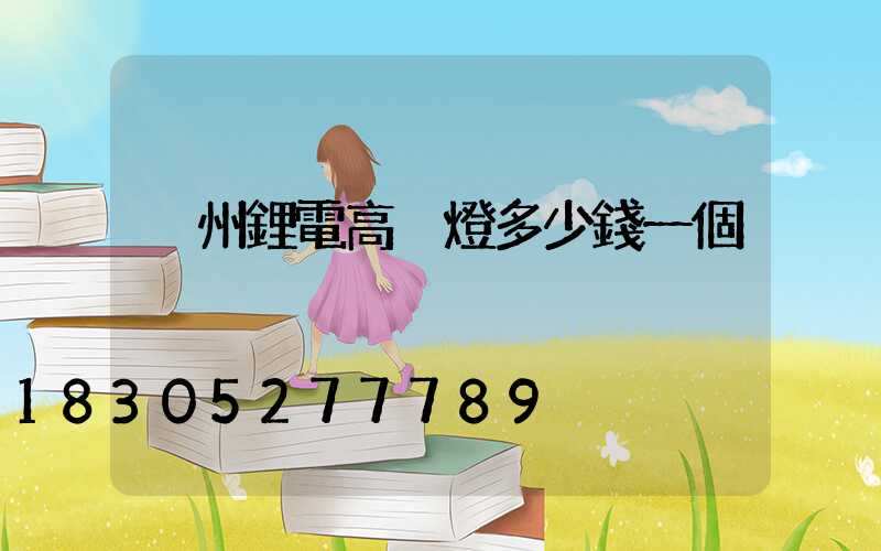 溫州鋰電高桿燈多少錢一個