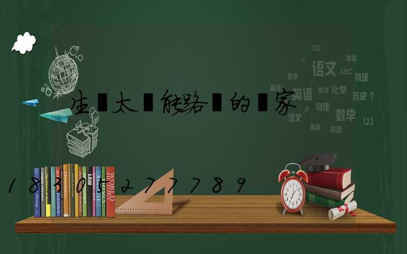 生產太陽能路燈的廠家