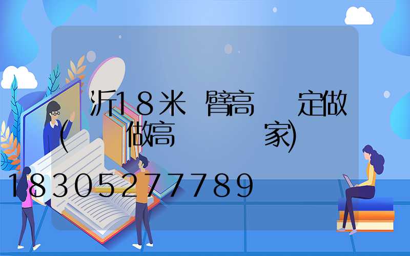 臨沂18米雙臂高桿燈定做(專業做高桿燈桿廠家)