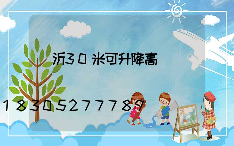 臨沂30米可升降高桿燈