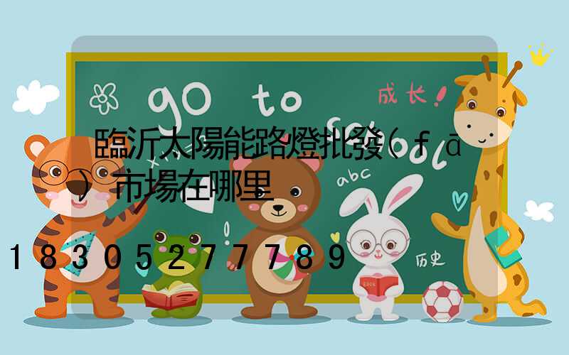 臨沂太陽能路燈批發(fā)市場在哪里