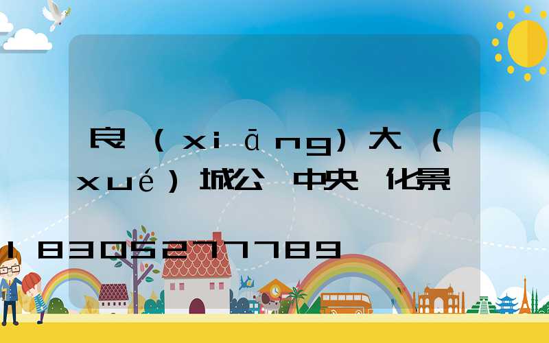 良鄉(xiāng)大學(xué)城公園中央綠化景觀