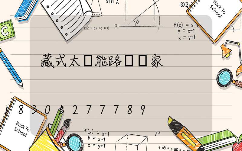 藏式太陽能路燈廠家