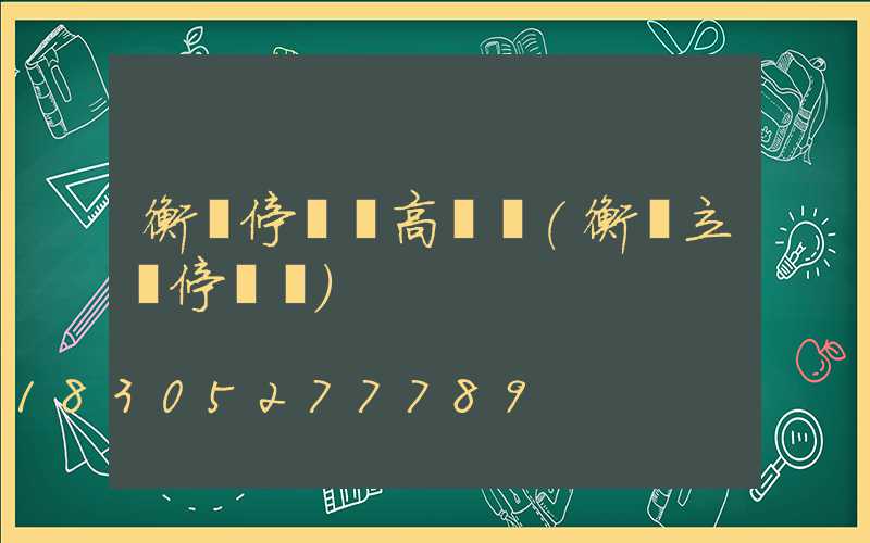 衡陽停車場高桿燈(衡陽立體停車場)