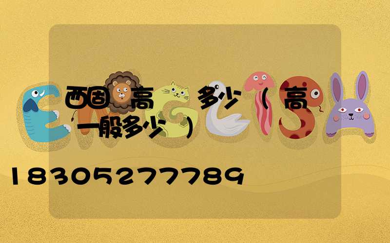 西固區高桿燈多少錢(高桿燈一般多少錢)