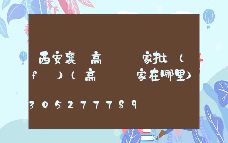 西安襄陽高桿燈廠家批發(fā)(高桿燈廠家在哪里)