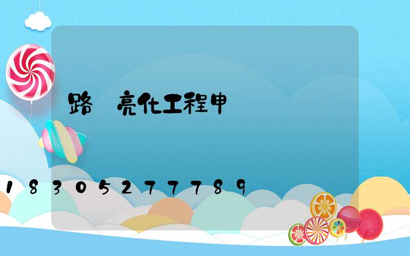 路燈亮化工程申請