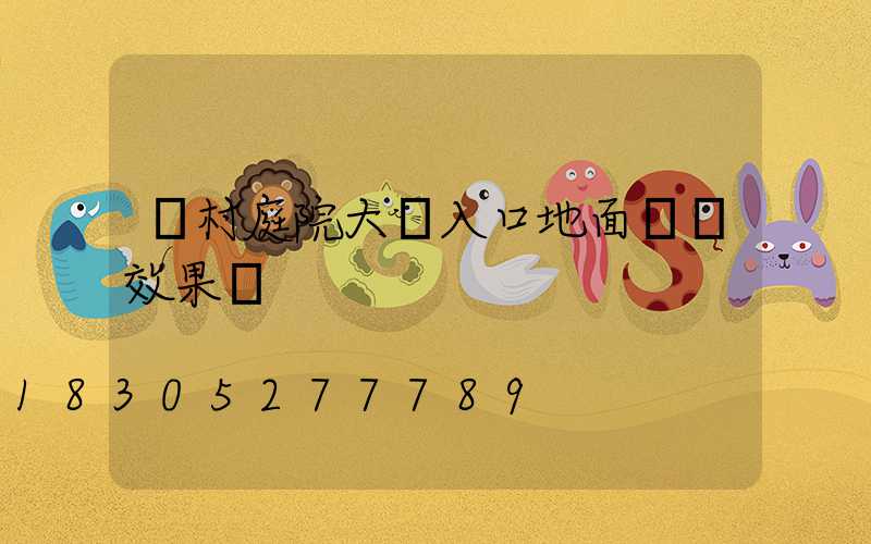 農村庭院大門入口地面設計效果圖