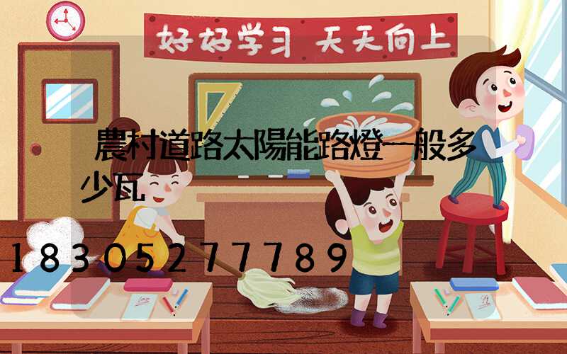 農村道路太陽能路燈一般多少瓦