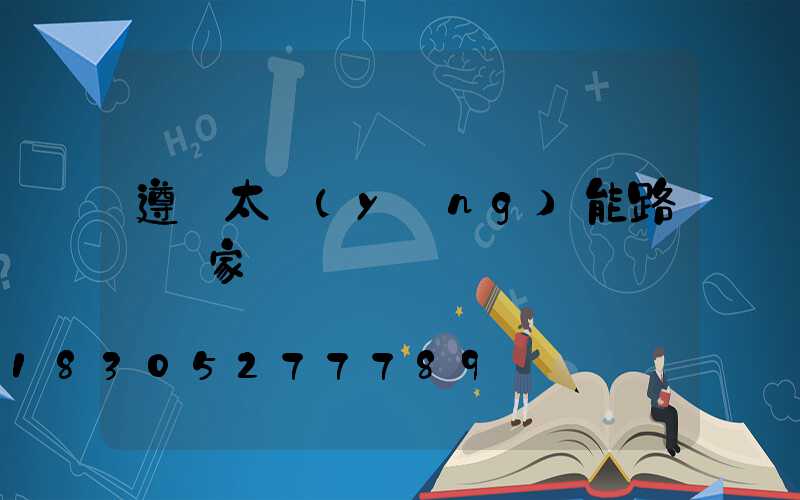遵義太陽(yáng)能路燈廠家