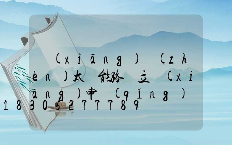 鄉(xiāng)鎮(zhèn)太陽能路燈立項(xiàng)申請(qǐng)