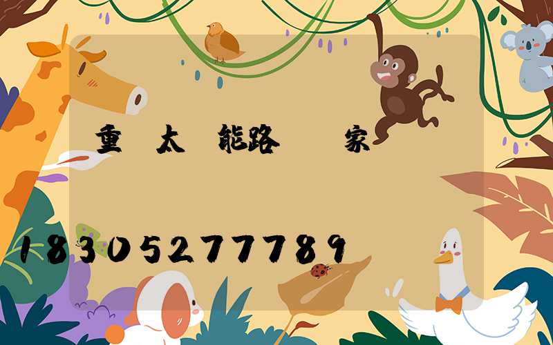 重慶太陽能路燈廠家
