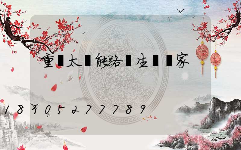 重慶太陽能路燈生產廠家