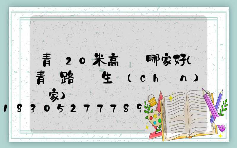 青島20米高桿燈哪家好(青島路燈桿生產(chǎn)廠家)