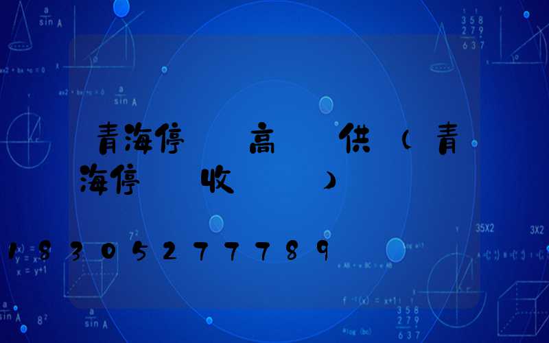 青海停車場高桿燈供應(青海停車場收費標準)
